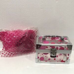Pink Polka Dot Makeup Case